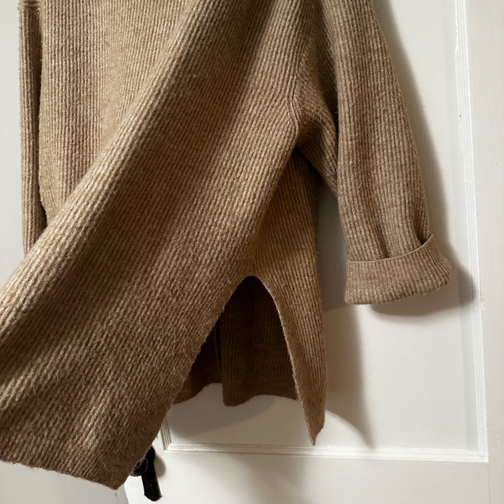 H&M Neutral Beige Ribbed Button-Front Cardigan - Picture 4 of 5